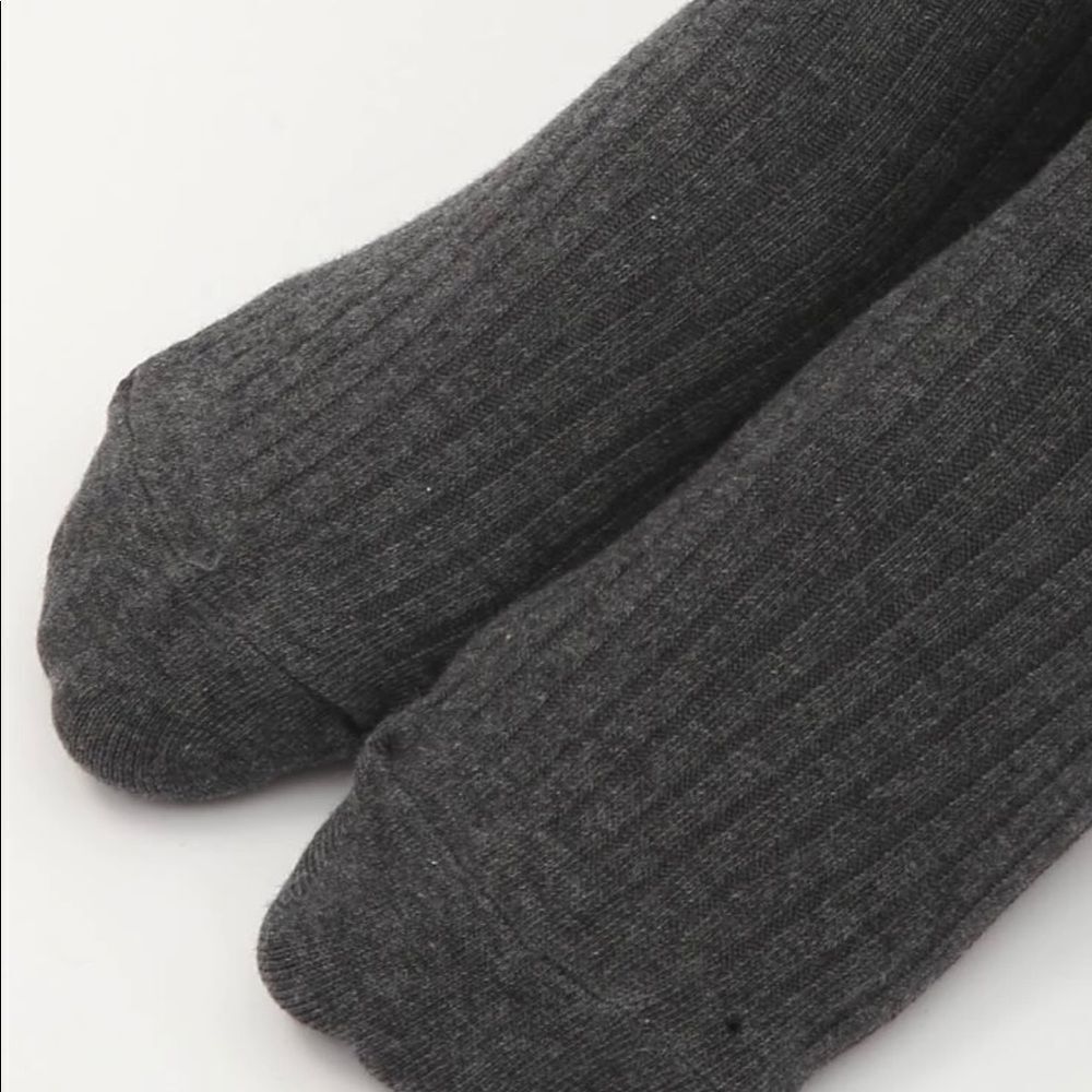 Dark Grey Ruffled Lace Thigh High Socks - Picture 3 of 8